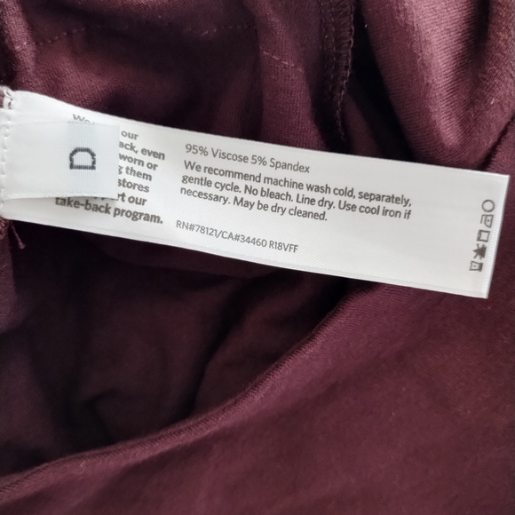 EILEEN FISHER Burgundy One Piece Crop Jumpsuit PL - Picture 7 of 8